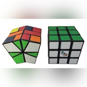 Rubik-Style 3x3 Cube and Windmill Puzzle Set - Multicolor